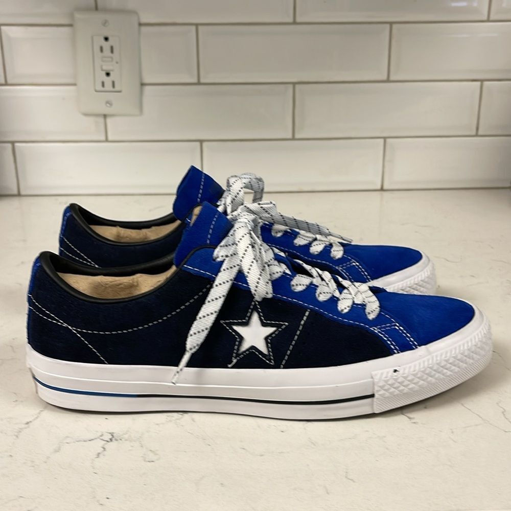 CONVERSE CONS ONE STAR PRO SUEDE OX  OBSIDIAN BLUE / BLACK Unisex Men 8 Women 10 - Picture 12 of 17